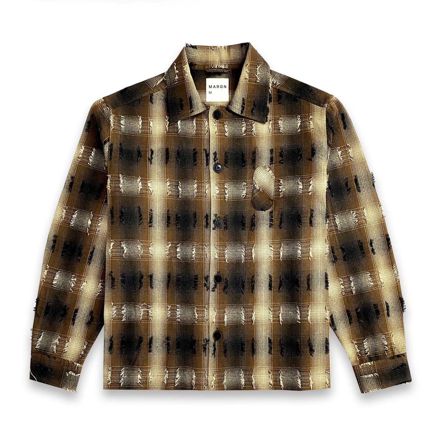 Medullary Ombre Checks Shirt - Brown