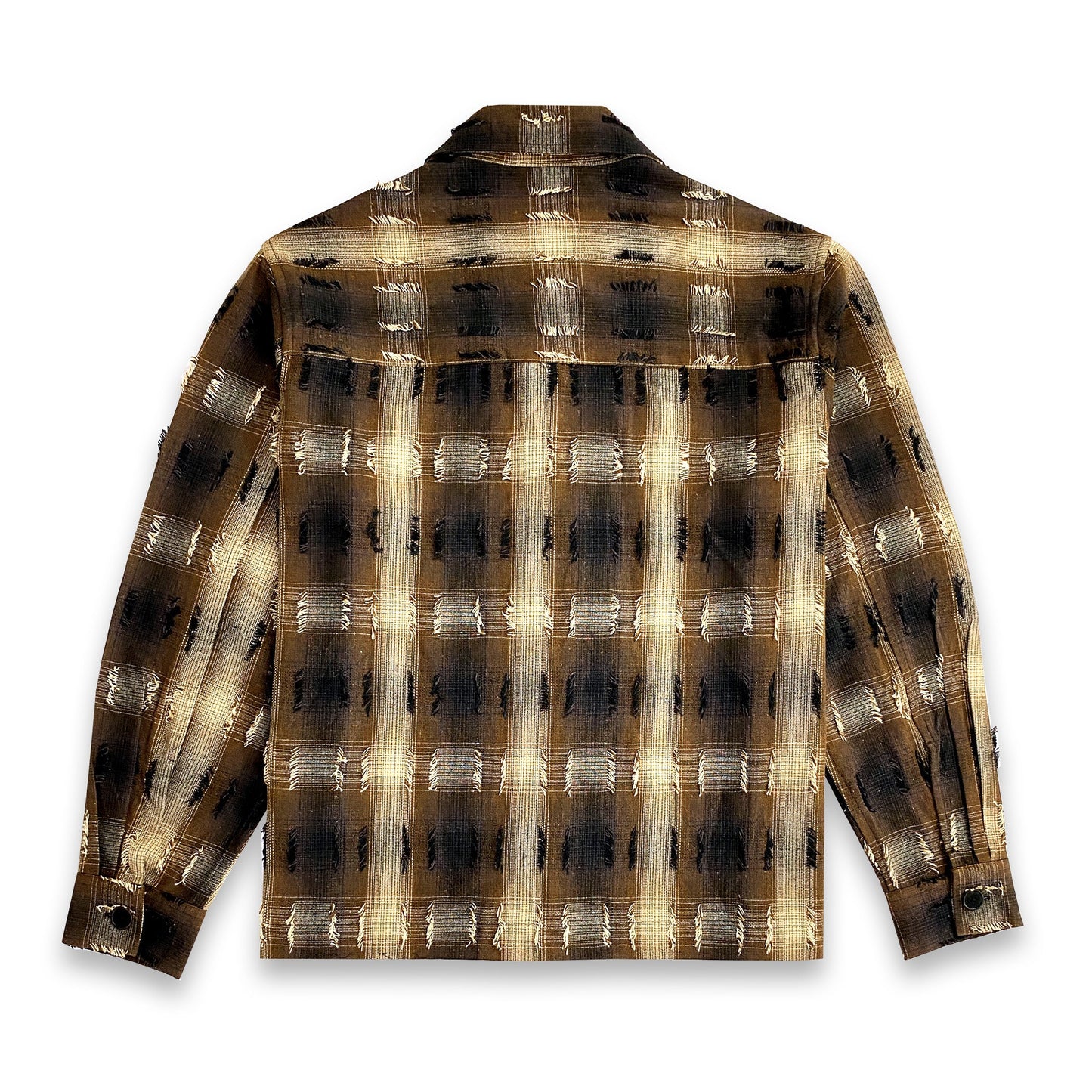 Medullary Ombre Checks Shirt - Brown