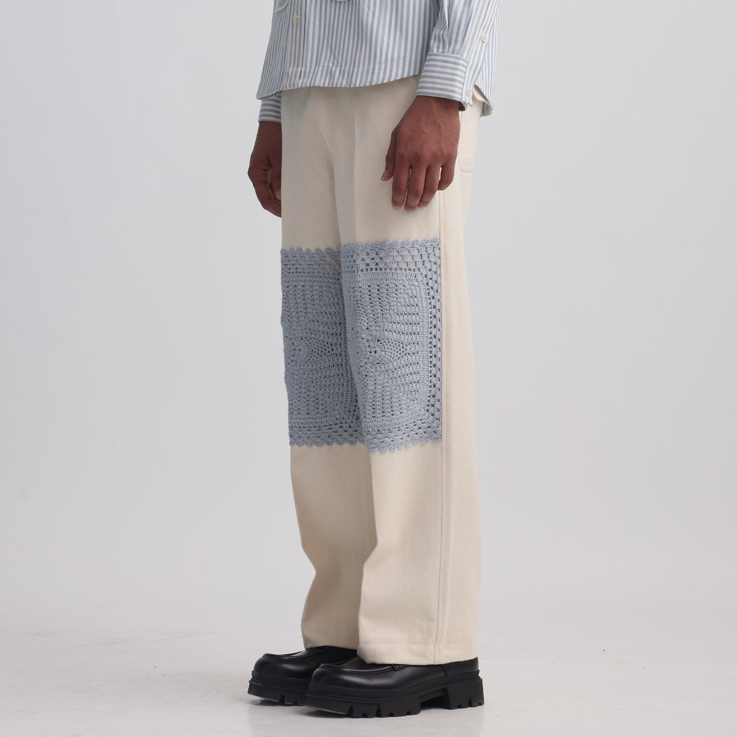 Epidermis Crochet Applique Trouser - OW