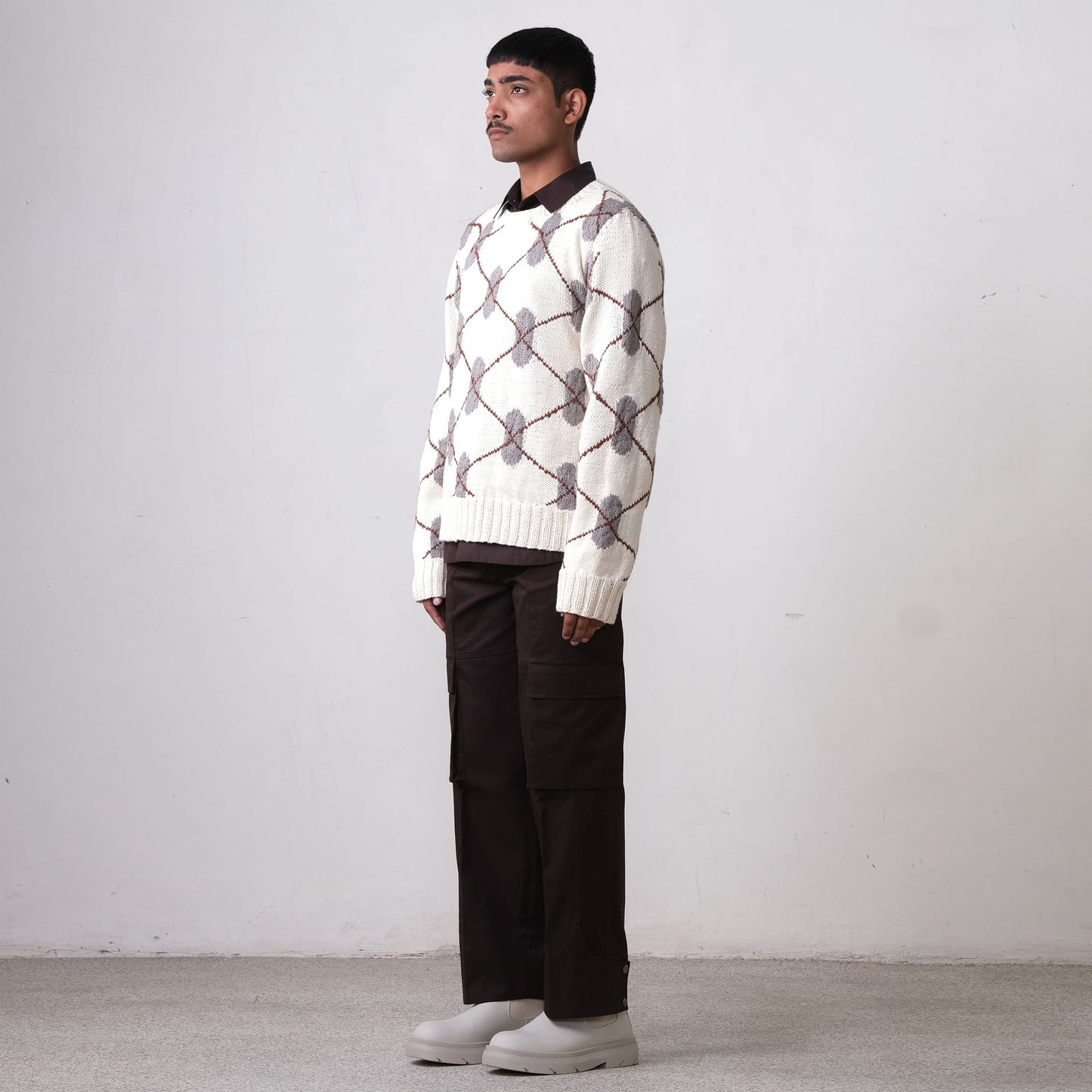 DNA Argyle Hand-Knitted Sweater -OW