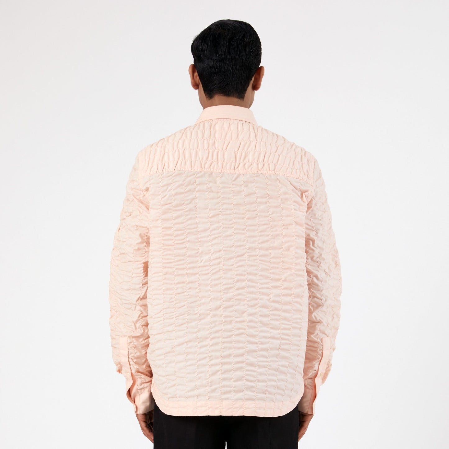 Actin Wrinkled Shirt- Salmon