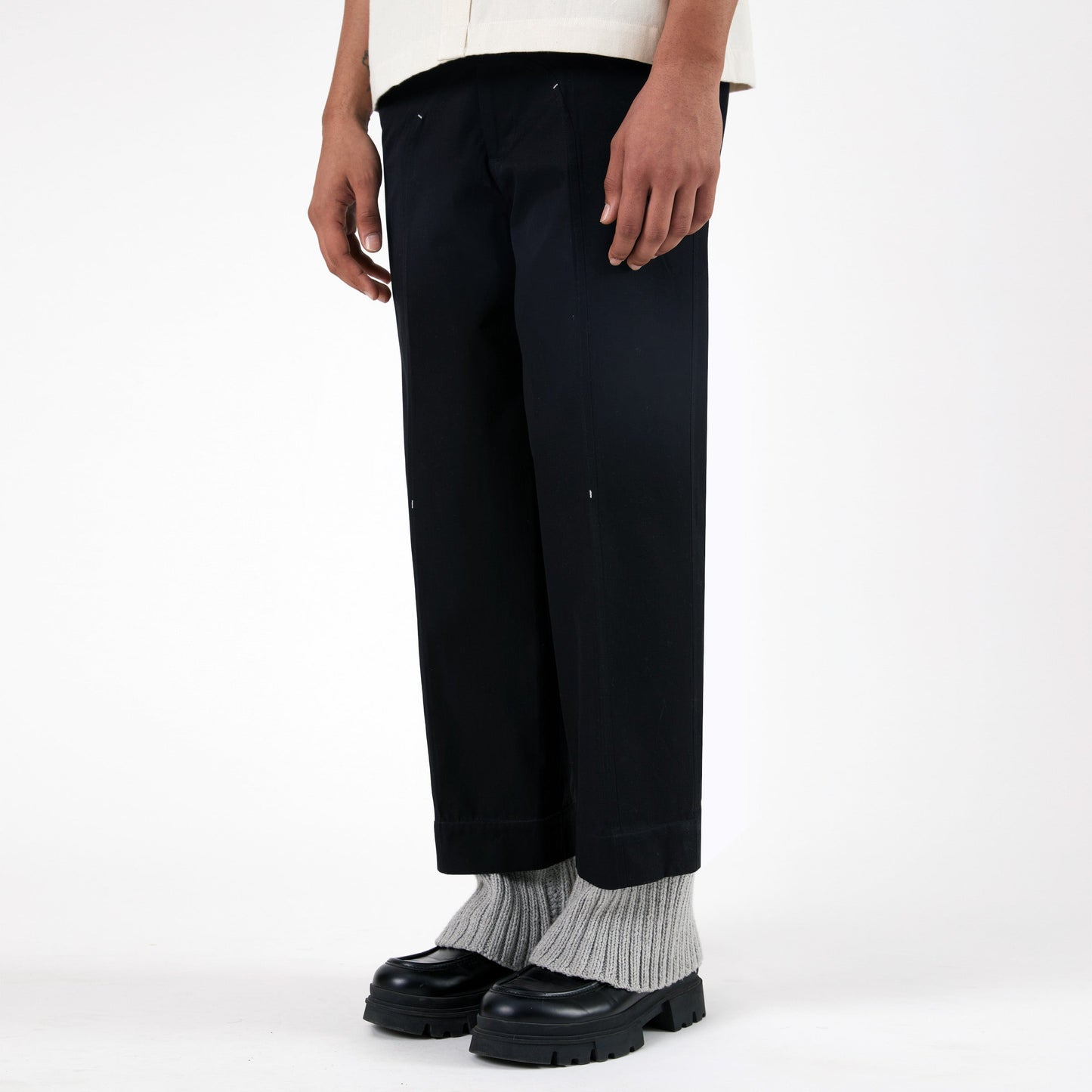 Regiment Knit Layered Pants- BL