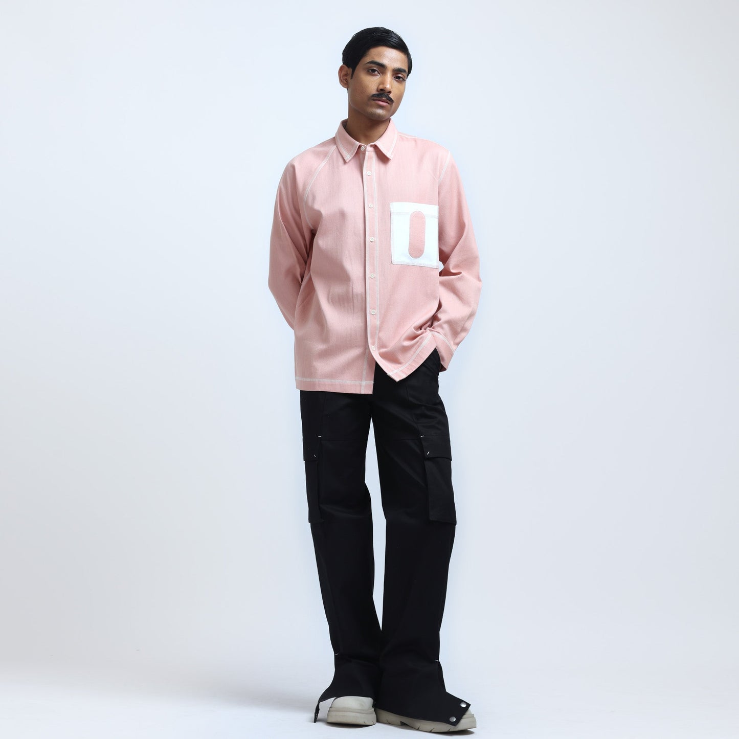 Canopy Denim Shirt- Salmon