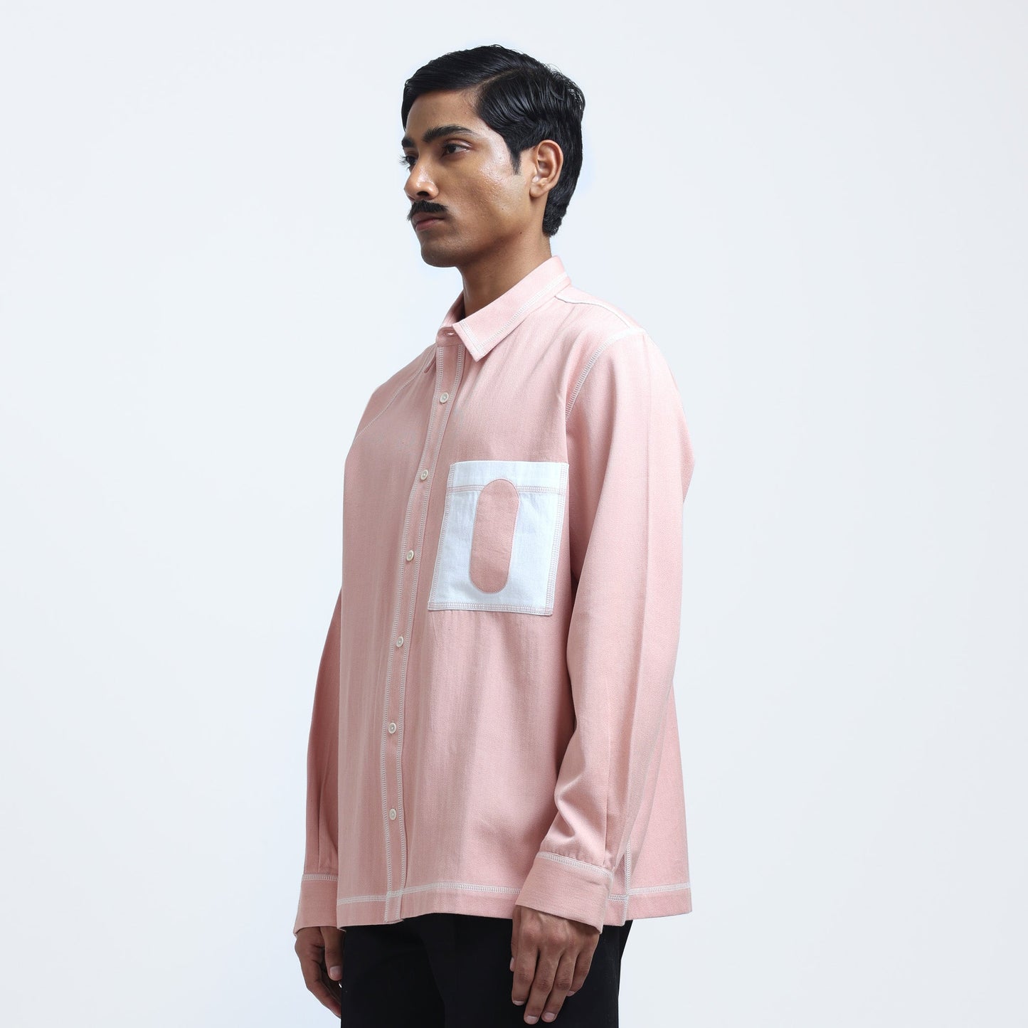 Canopy Denim Shirt- Salmon